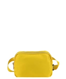 Multi Compartment Compact Small Nylon Fanny Pack Belt Bag BP-YL20436 YELLOW